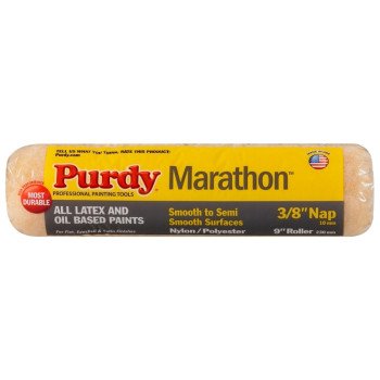 Purdy Marathon 144602092 Paint Roller Cover, 3/8 in Thick Nap, 9 in L, Nylon/Polyester Cover