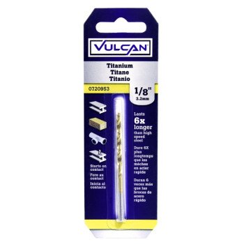 Vulcan 218571OR Jobber Drill Bit, 1/8 in Dia, 2-3/4 in OAL, Straight Shank