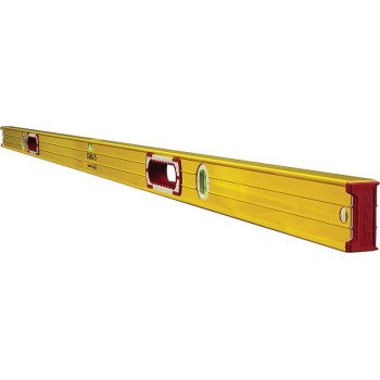 Stabila 37459 Spirit Level, 59 in L, 3-Vial, Non-Magnetic, Aluminum, Yellow