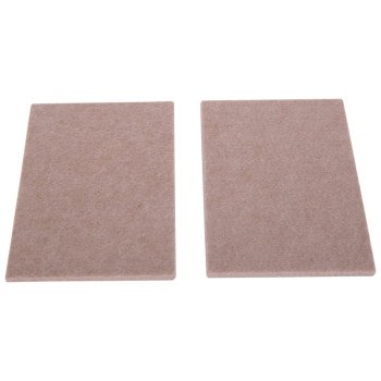 ProSource FE-S105-PS Furniture Pad, Felt Cloth, Beige, 4-1/2 x 6 in Dia, 4-1/2 in W, 3/16 in Thick, Square