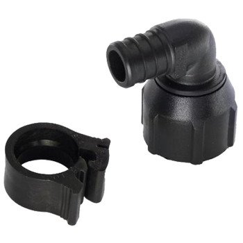 Flair-It PEXLOCK 30807 Pipe Elbow, 3/4 in, FPT, Black, 100 psi Pressure