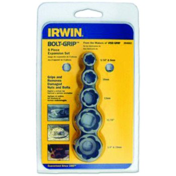 Irwin Bolt-Grip 394002 Expansion Set, 5-Piece, HCS, Specifications: Reverse Spiral Flute