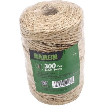 Baron 40106 Twine, 1/8 in Dia, 300 ft L, 7 lb Working Load, Natural Fiber, Brown