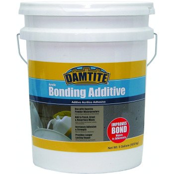 Damtite 05500 Bonding Additive, Liquid, White, 5 gal Pail