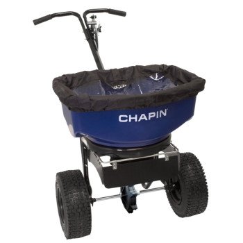 Chapin 82088B Professional Sure Spread Salt and Ice Melt Spreader with Baffles, 80 lb, Powder-Coated Steel Frame