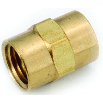 COUPLING BRASS BARSTOCK 1/4