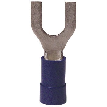 Gardner Bender 10-114 Spade Terminal, 600 V, 16 to 14 AWG Wire, #8 to 10 Stud, Vinyl Insulation, Blue, 100/PK