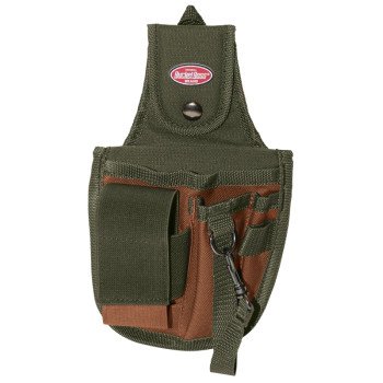 Bucket Boss 54120 Rear Guard Pouch, 5-Pocket, Poly Ripstop Fabric, Brown/Green, 6 in W, 10 in H, 1-1/2 in D