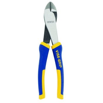 Irwin 2078308 Diagonal Cutting Plier, 8 in OAL, 1-1/8 in Jaw Opening, Blue/Yellow Handle, Cushion-Grip Handle