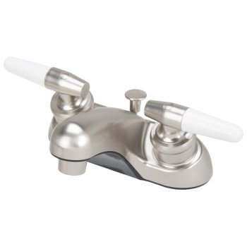 Boston Harbor JY-4212PLQBN Lavatory Faucet, 1.5 gpm, 2-Faucet Handle, Brushed Nickel, Lever Handle