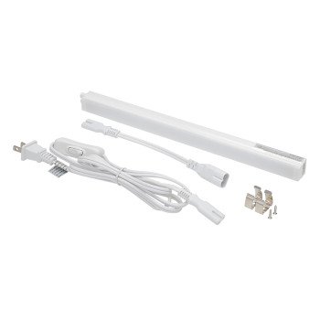 Westek Citro2 Series CTRO2-L12W Plug-In Under Cabinet Strip Light, 120 VAC, LED Lamp, 300 Lumens, White Fixture