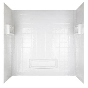 Peerless Distinction Series 39094-HD Bathtub Wall Set, 31-1/4 in L, 55-3/4 to 60 in W, 60 in H, Polycomposite, Tile Wall