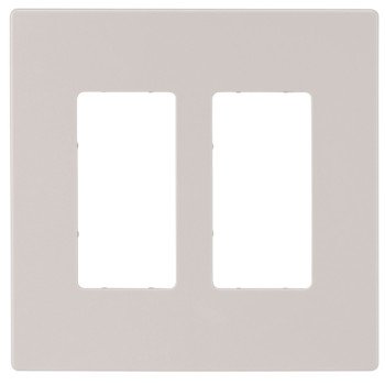 Eaton Cooper Wiring PJ PJS262W Wallplate, 4.87 in L, 4.94 in W, 2 -Gang, Polycarbonate, White, High-Gloss