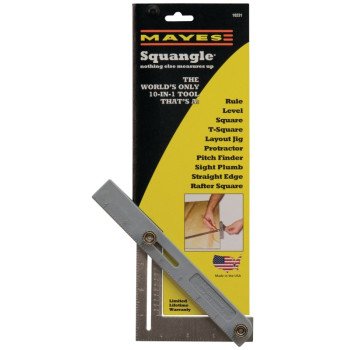 Mayes 10231 Squangle, 0.001 in Graduation, Aluminum, 13-1/2 in L, 6.9 in W