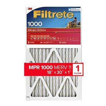 Filtrete AL28-4 Air Filter, 18 in L, 30 in W, 11 MERV, 1000 MPR, Polypropylene Frame