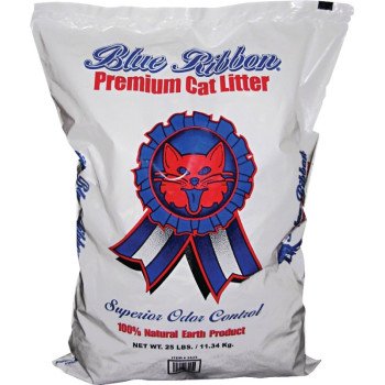 EP Minerals Blue Ribbon 3425 Cat Litter, 25 lb Capacity, Gray/Tan, Solid Bag