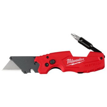 Milwaukee FASTBACK Series 48-22-1505 Folding Utility Knife, 2.4 in L Blade, Bi-Metal Blade, 1-Blade, Ergonomic Handle