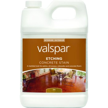 Valspar 024.0082070.007 Concrete Etching Stain, Marble, Tan, Liquid, 1 gal