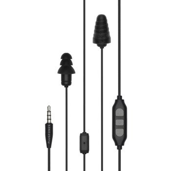 Plugfones Guardian Plus PGP-BB Earphones, 23/26 dB SPL, Black