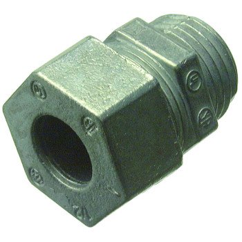 Halex 21692 Cord Connector, 1/2 in, Zinc, 2/BAG