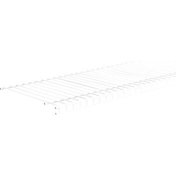 ClosetMaid SuperSlide 4719 Wire Shelf, 120 lb, 1-Level, 12 in L, 144 in W, Steel, White