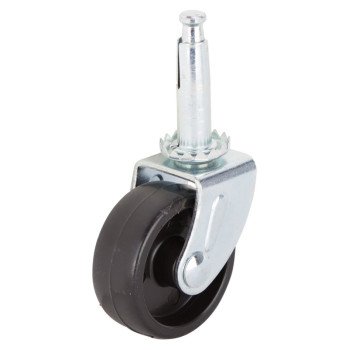 ProSource JC-B13-PS Swivel Caster, 1-5/8 in Dia Wheel, 1-5/8 in W Wheel, Black, 50 lb, Steel Housing Material