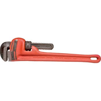 Superior Tool PRO-LINE Series 02814 Pipe Wrench, 2 in Jaw, 14 in L, Straight Jaw, Iron, Epoxy-Coated, Ergonomic Handle