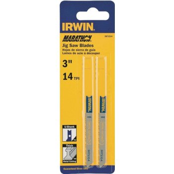 Irwin 3071314 Jig Saw Blade, 3-1/4 in L, 14 TPI