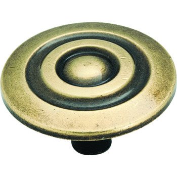 Amerock BP594AE Cabinet Knob, 7/8 in Projection, Zinc, Antique English