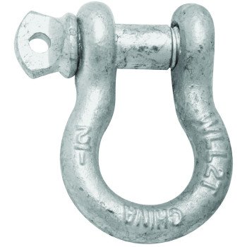 National Hardware 3250BC Series N223-693 Anchor Shackle, 4000 lb Working Load, Galvanized Steel