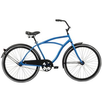 Huffy 66622 Cruiser Bicycle, Men's, 12+, Steel Frame, Coaster Brake, 26 in Dia Wheel, Blue