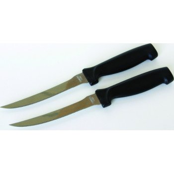 Chef Craft 20885 Vegetable Knife Set, Stainless Steel Blade, Plastic Handle, Black Handle