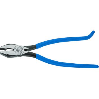 Klein Tools D2000-7CST Ironworker's Plier, 9-1/4 in OAL, Blue Handle, Hook Bend Handle, 1.156 in W Jaw, 1.281 in L Jaw