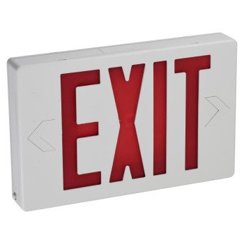 ETI 55301101 Exit Sign Light, 7.48 in OAW, 11.6 in OAH, 120/277 VAC, 2.2 W, Red/White