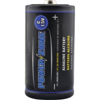 PowerZone LR14-4P-DB Battery, 1.5 V Battery, C Battery, Zinc, Manganese Dioxide, and Potassium Hydroxide