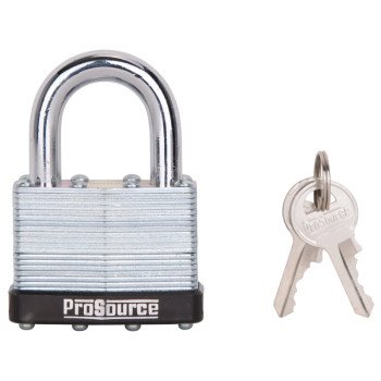 ProSource HD00038-3L Padlock, Standard Shackle, 11/32 in Dia Shackle, 1-1/2 in H Shackle, Steel Shackle, Steel Body