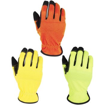 GLOVES WORK LEATHER PALM 3PK  