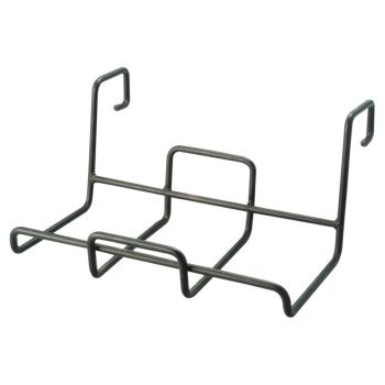 Landscapers Select GB-4327 Square Planter Holder with Hanger, Steel, Black, Powder coated