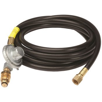 Mr. Heater F273072 Propane Hose Assembly, 400 to 600 psi Regulating, 3/8 in Connection, Female Flare, 12 ft L Hose