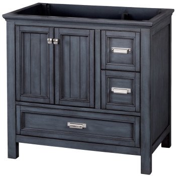 Craft + Main Brantley Series BABV3622D Vanity, Wood, Harbor Blue, 2-Cabinet Door, 3-Drawer