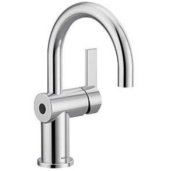 Moen Cia Series 6221EW Bathroom Faucet, 1.2 gpm, 1-Faucet Handle, Metal, Chrome, Lever Handle, High-Arc Spout