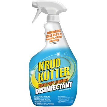 Krud Kutter DH326 Cleaner and Disinfectant, 32 oz, Liquid, Mild, Clear