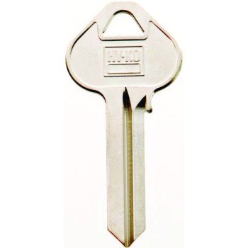 Hy-Ko 11010RU46 Key Blank, Brass, Nickel, For: Russwin and Corbin Cabinet, House Locks and Padlocks