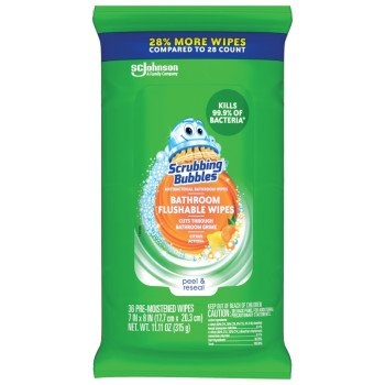 Scrubbing Bubbles 00621 Flushable Wipes, Citrus