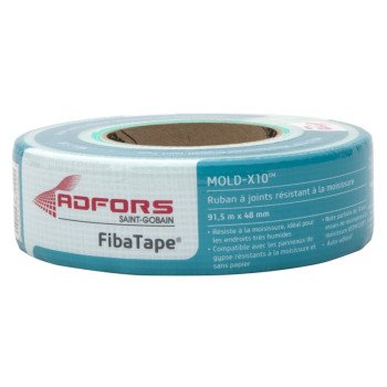 Adfors FibaTape Mold-X10 Series FDW8210-U Drywall Joint Tape, 300 ft L, 1-7/8 in W, Green