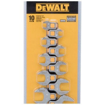 DEWALT DWMT75425OSP Crowsfoot Set, Polished Chrome Vanadium