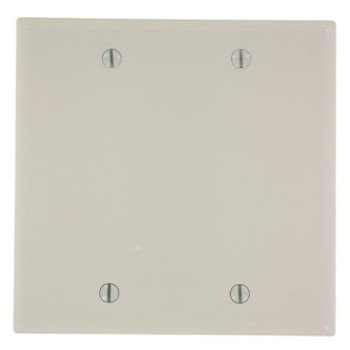 Leviton 000-78025-000 Wallplate, 4-1/2 in L, 4.56 in W, 0.22 in Thick, 2 -Gang, Thermoset, Light Almond, Smooth