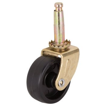 ProSource JC-B14-PS Swivel Caster, 1-5/8 in Dia Wheel, 1-5/8 in W Wheel, Black, 50 lb