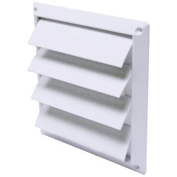 Lambro 361W Louvered Vent, 6 in W, Plastic