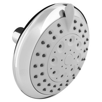 Plumb Pak K703CP Shower Head, Round, 1.8 gpm, 5-Spray Function, Polished Chrome, 4-3/4 in Dia